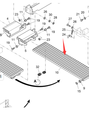 Vö Paver   Pedal grille part number 2037746