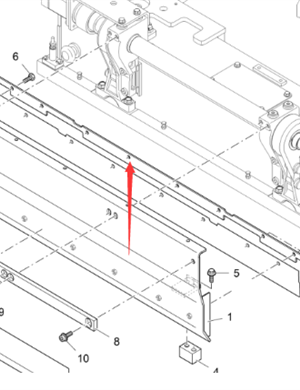 Vö Paver    Baffle blade pressing plate extension left part number 2005346