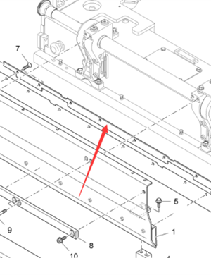 Vö Paver   Baffle blade pressing plate extension right part number 2005347