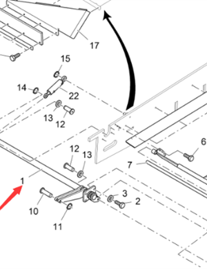 Vö Paver  Hydraulic front flap shaft part number 4622022074