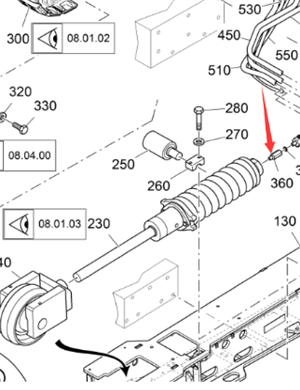 Vö Paver   Track tension adapter part number 219992