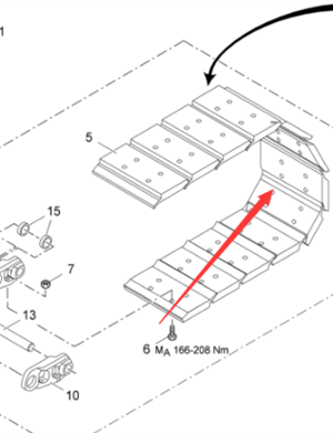 Vö Paver  Traveling chain rail assembly part number 4610302130