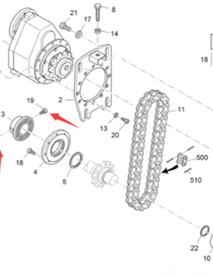 Vö Paver Lower sprocket flange bolt part number 9512200912