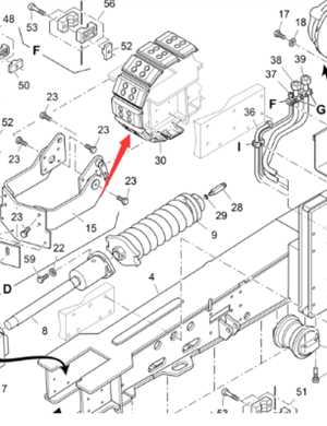 Vö Paver Traveling chain rail assembly part number 4610302084