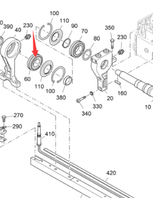 Vö Paver  Long connecting rod bearing part number 9507100635