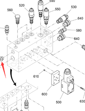 Vö Paver    Valve block plug part number 9637160057