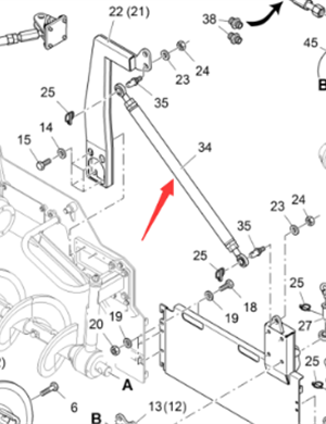 Vö Paver  Support rod part number 4618762548