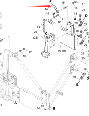 Vö Paver  Support rod part number 4618762549