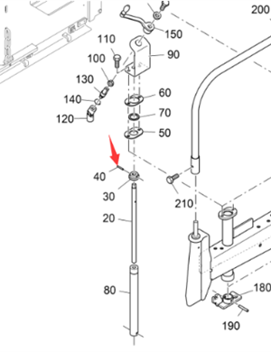 Vö Paver Edge plate adjustment pin part number 9506321481