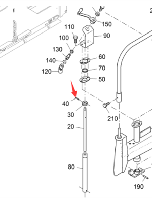 Vö Paver Edge plate adjustment pin part number 9506321481