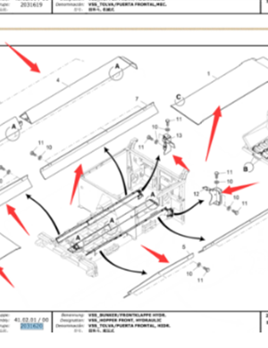 Vö Paver   Hopper repair kit part number 2031620