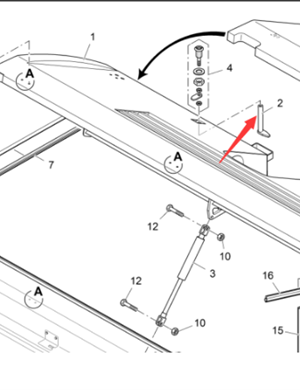 Vö Paver  Engine hood lock part number 2051475