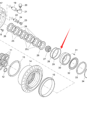 Vö Paver   Traveling reducer sealing ring part number  2005870