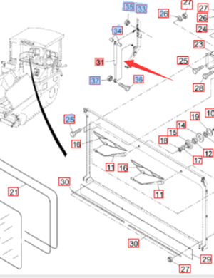 Vö Paver  Gas spring part number 2036718