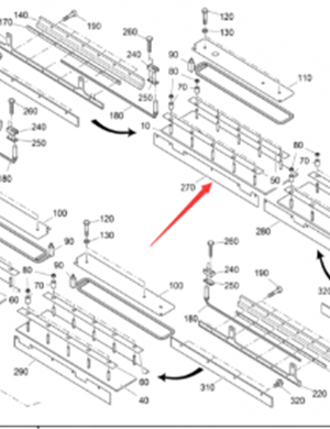 Vö Paver   Baffle blade part number 2044084