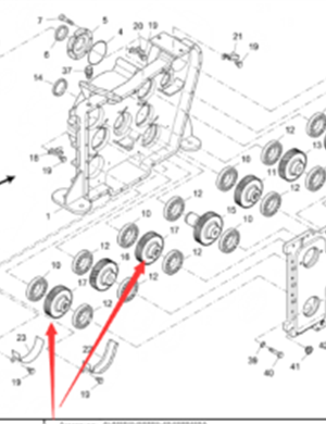 Vö Paver   Transfer case gear 5 part number 2042748