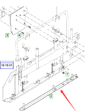 Vö Paver  Right board sliding shoe part number 2012153