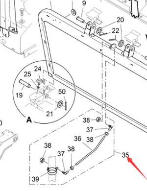 Vö Paver  Silencer connecting rod part number 2037743