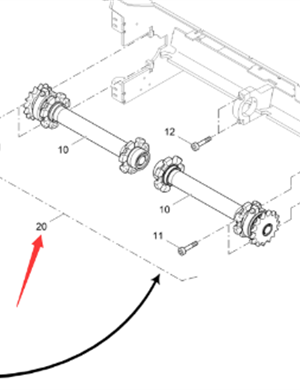 Vö Paver    Scraper Sprocket Shaft Repair Kit Part Number 2057944