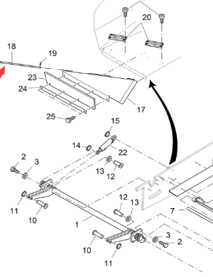 Vö Paver    Hopper triangular plate pin part number 9610179302