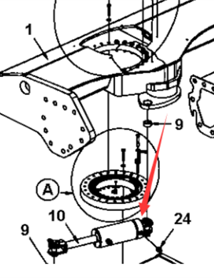 DYNAPAC  Roller  Wrong wheel oil cylinder manufacturer's part number 391024