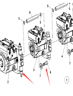 Dynapac walking hydraulic pump part number 4812155785