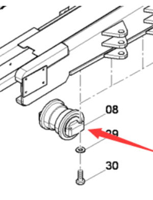 DYNAPAC accessory support wheel part number 4749300228