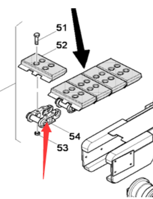 DYNAPAC Chain Rail Link Part Number 4812034940