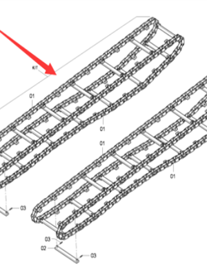 DYNAPAC  Scraper large chain part number SD2530CS