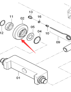 DYNAPAC scraper guide wheel part number 4730014258