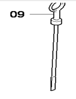 DYNAPAC paver accessory oil dipstick part number D966630411