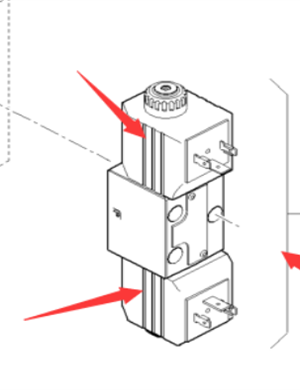 DYNAPAC paver accessory arch adjustment solenoid valve part number 4812033280