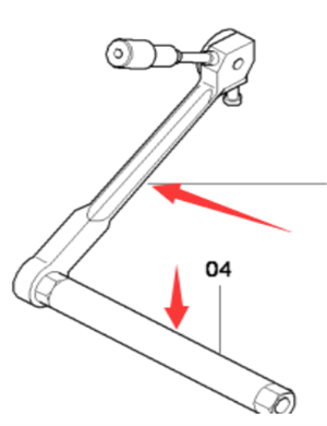 DYNAPAC leveling instrument swing arm manufacturer part number D900620545