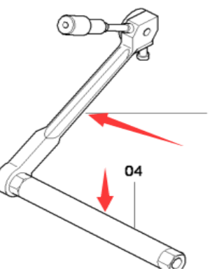 DYNAPAC paver leveling instrument sliding rod part number D900620525