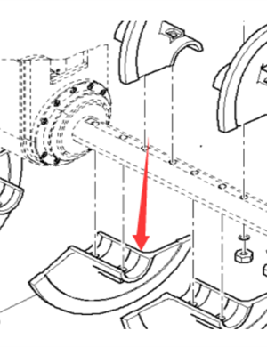 DYNAPAC Transition Blade Left Part Number D38001258