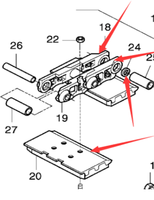 DYNAPAC Paver Chain Rail Part Number 952666885