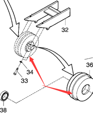 DYNAPAC Track Travel Front Guide Wheel Part Number 755172600