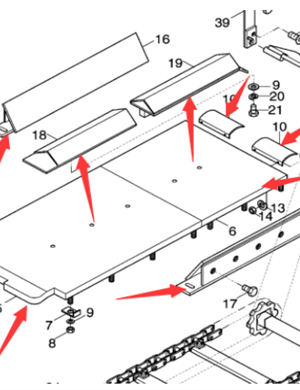 DYNAPAC scraper large chain edge protection part number 758061510