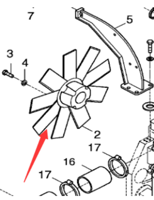 DYNAPAC cooling fan part number 95055147