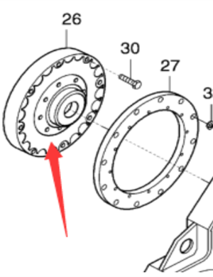 Dynapac engine flywheel coupling part number 933538032