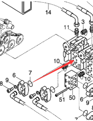 Dana Parker scraper dual pump part number 967045544