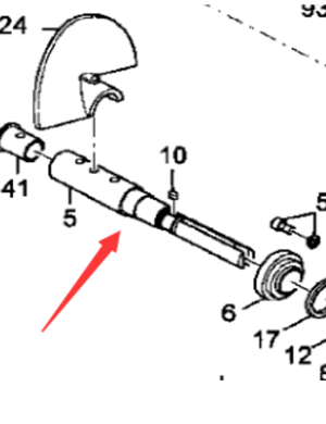 Spreader host screw shaft part number 438081201