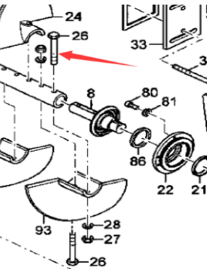 Spreader blade bolt part number 49901173