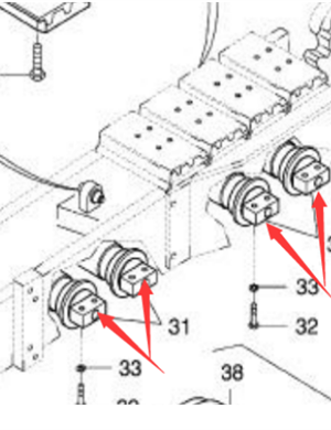 Spreader support wheel part number 952701595