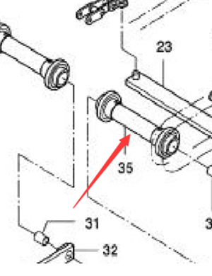 Scraper guide wheel assembly part number 750130600