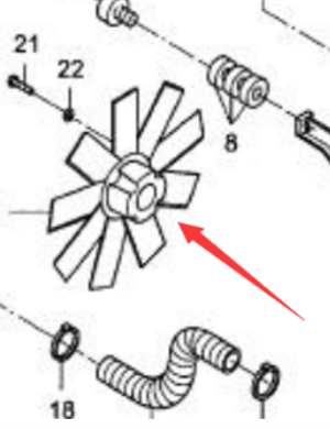 Paver cooling fan part number 950551010