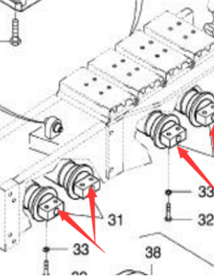 Paver small support wheel part number 952701590