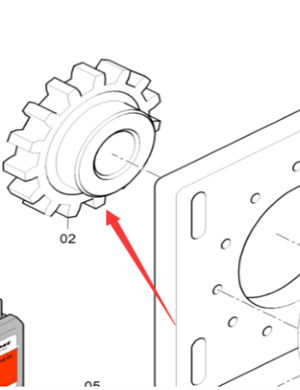 Spiral upper sprocket part number 4812034819