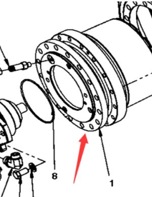 Roller travel motor reducer part number 390604