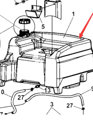 Roller accessories sprinkler water tank part number 4700389218